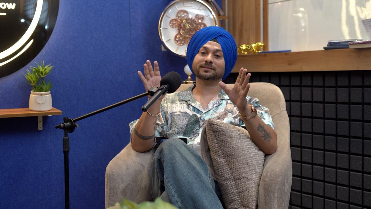 Guest sharing a story during a Deej Talks recording